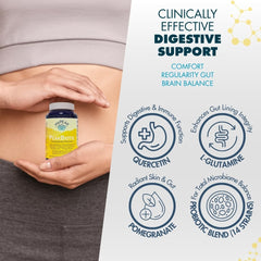 Label info on myPEAK PeakBiotic showing 50B CFU and vegan formula.