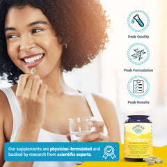 Two-month supply packaging claim for PeakBiotic.