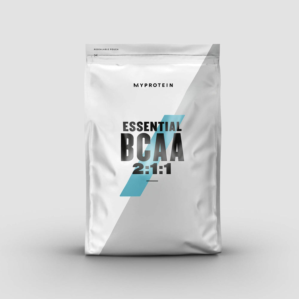 Myprotein BCAA 2:1:1 Blue Raspberry bottle for post-workout recovery and endurance.