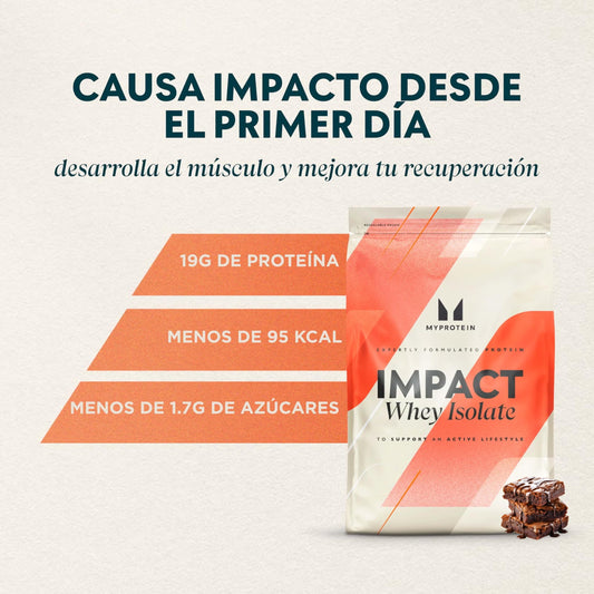 Myprotein Impact Whey Isolate Chocolate Brownie shake option for on-the-go nutrition