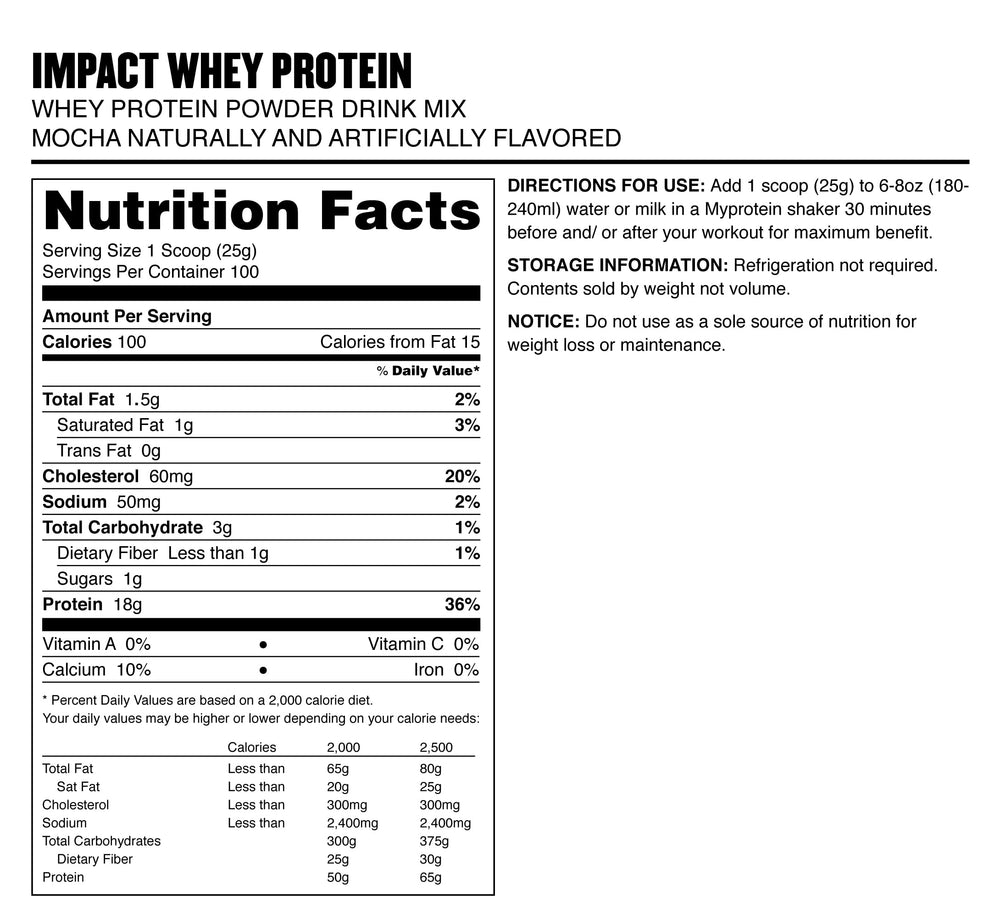 Myprotein Impact Whey Isolate Mocha on-the-go pack for travel workouts.