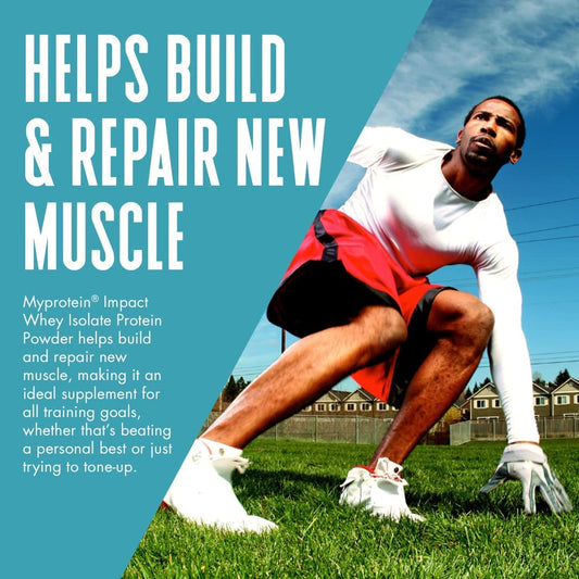 Myprotein Impact Whey Isolate Strawberry scoop for precise serving in shakes.