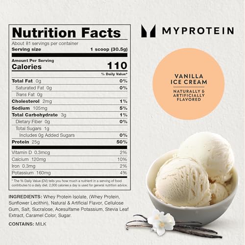 Myprotein Impact Whey Isolate Vanilla shaker ready for a post-workout shake.