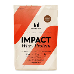 Myprotein Impact Whey Chocolate Brownie jar highlighting premium protein for muscle support