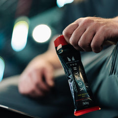 Myprotein Pro X HYROX Energy Gel pack-display showing compact intra-workout fuel.