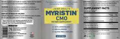 Myristin CMO softgels close-up highlighting high-concentration formula for joint comfort.