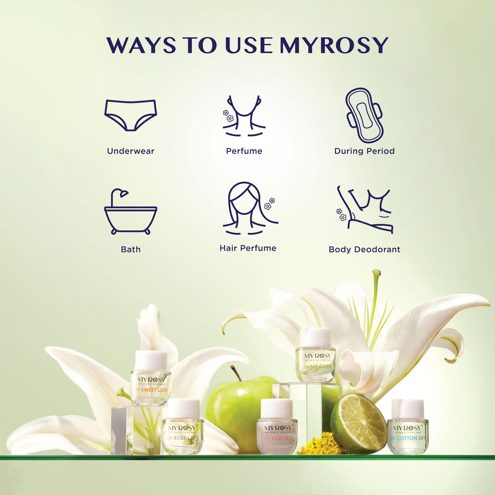 MYROSY My Sweet Love alcohol-free formula supports comfortable use for sensitive skin