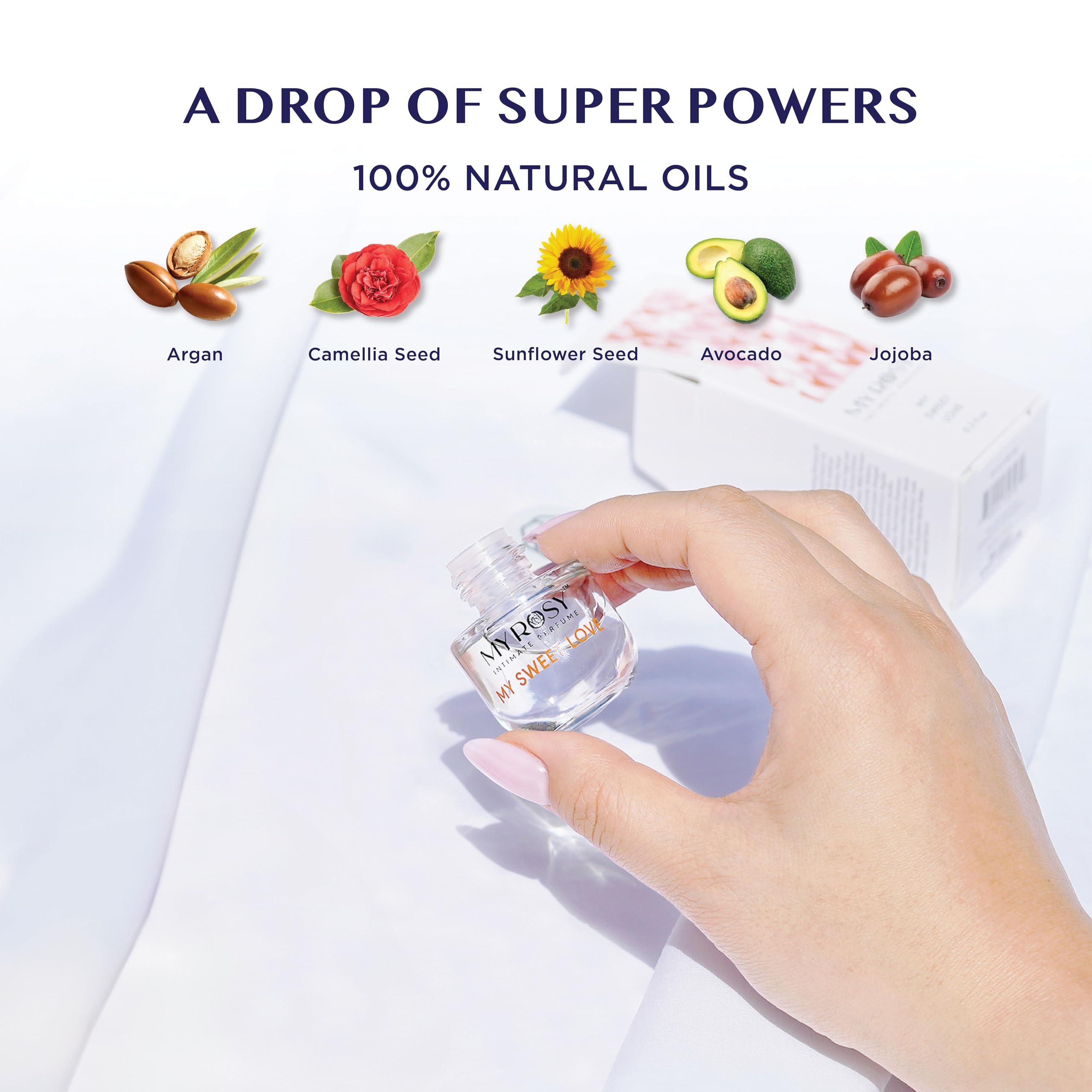 MYROSY My Sweet Love odor protection illustrates its odor-control benefit for intimate wear