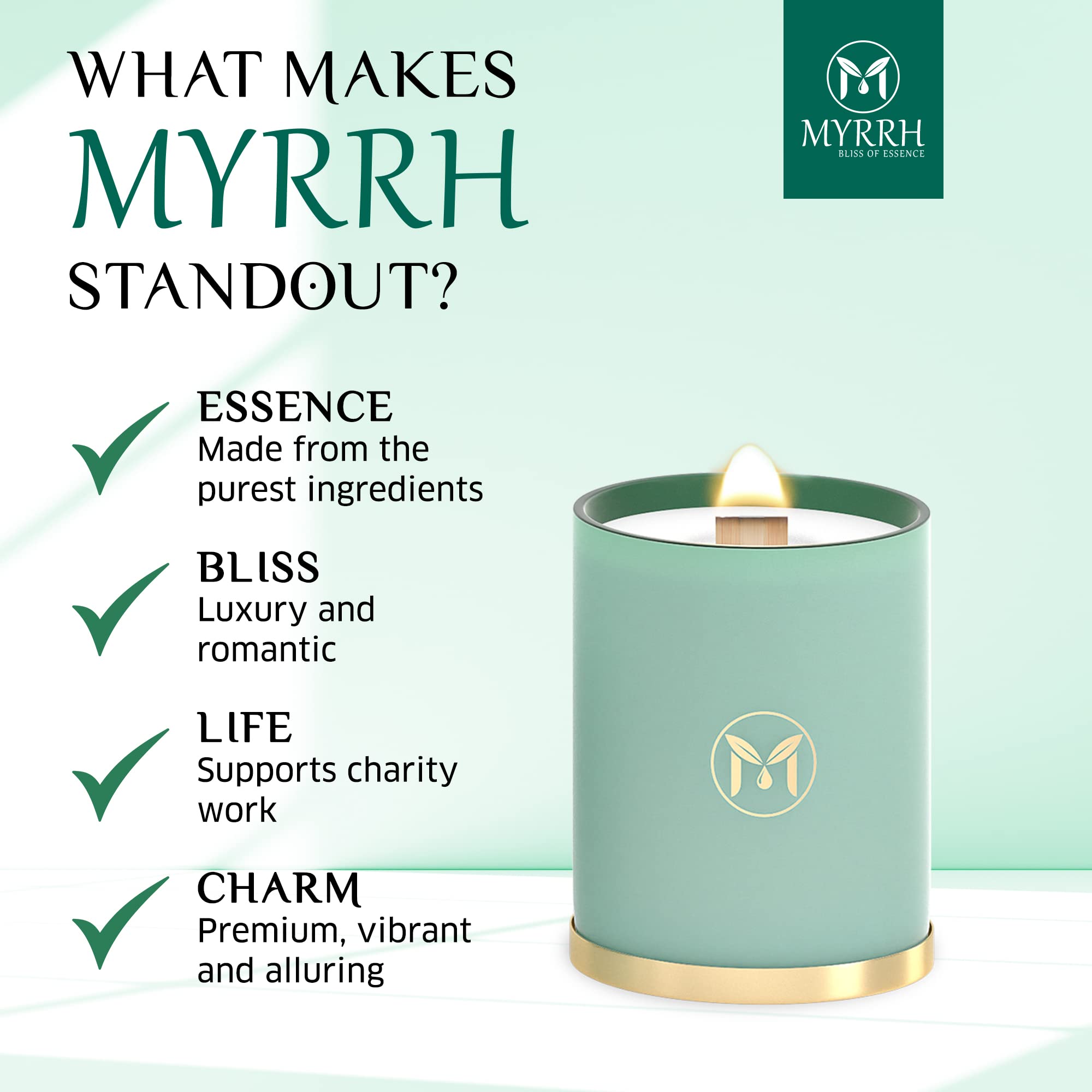 Myrrh Bliss Ocean Breeze candle elegant dual-toned jar for stylish decor.