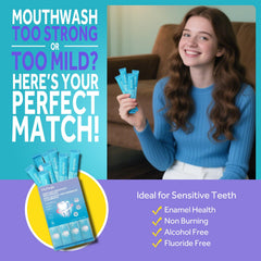 MySmile nano-hydroxyapatite mouthwash bottle emphasizes enamel-support formula.