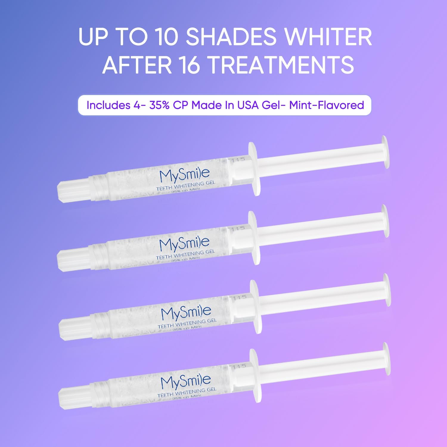 MySmile Deluxe 35% carbamide peroxide gel tube for effective whitening.