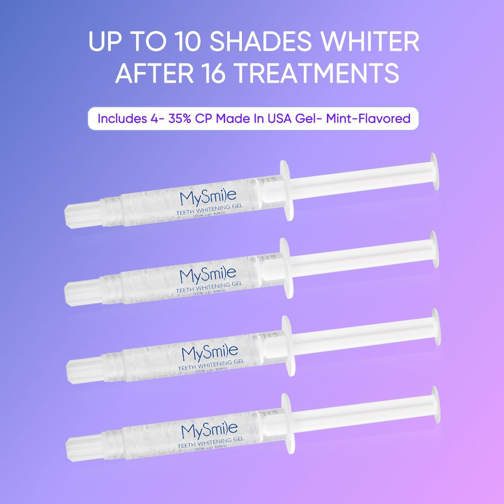 MySmile Deluxe 35% carbamide peroxide gel tube for effective whitening.
