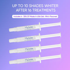 MySmile Deluxe 35% carbamide peroxide gel tube for effective whitening.