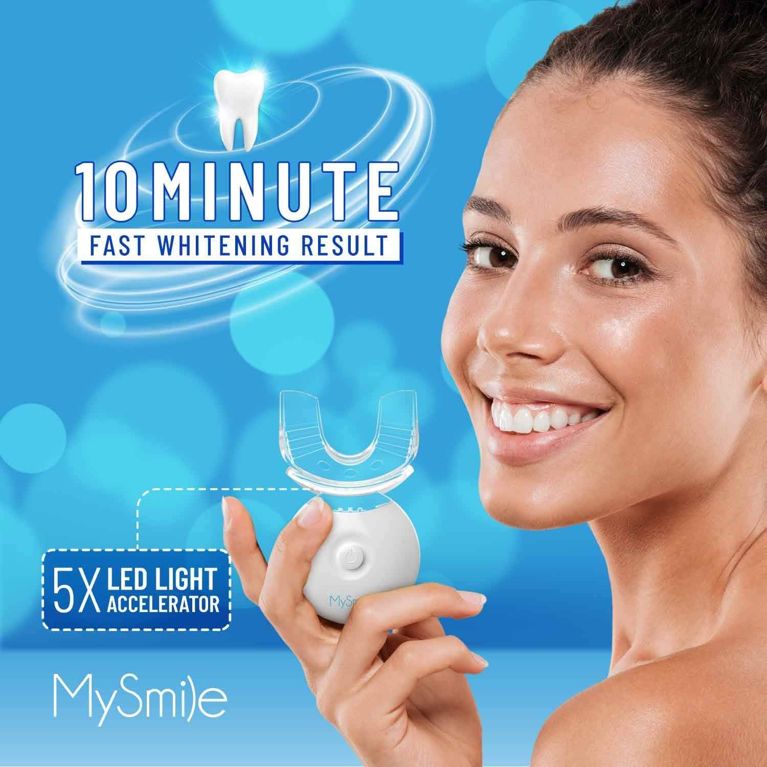 MySmile LED activation during treatment for efficient whitening