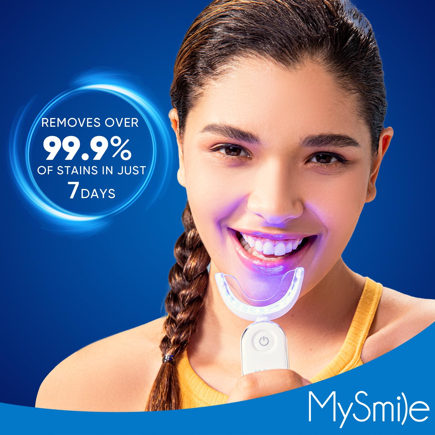 MySmile packaging with whitening gels and accessories.