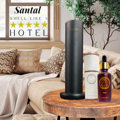 Mystic Romance Santal Premium room ambience image highlights calming yet uplifting scent mood.