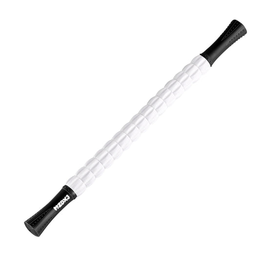 MZDXJ 24in muscle roller in use for deep tissue relief and two-handed control