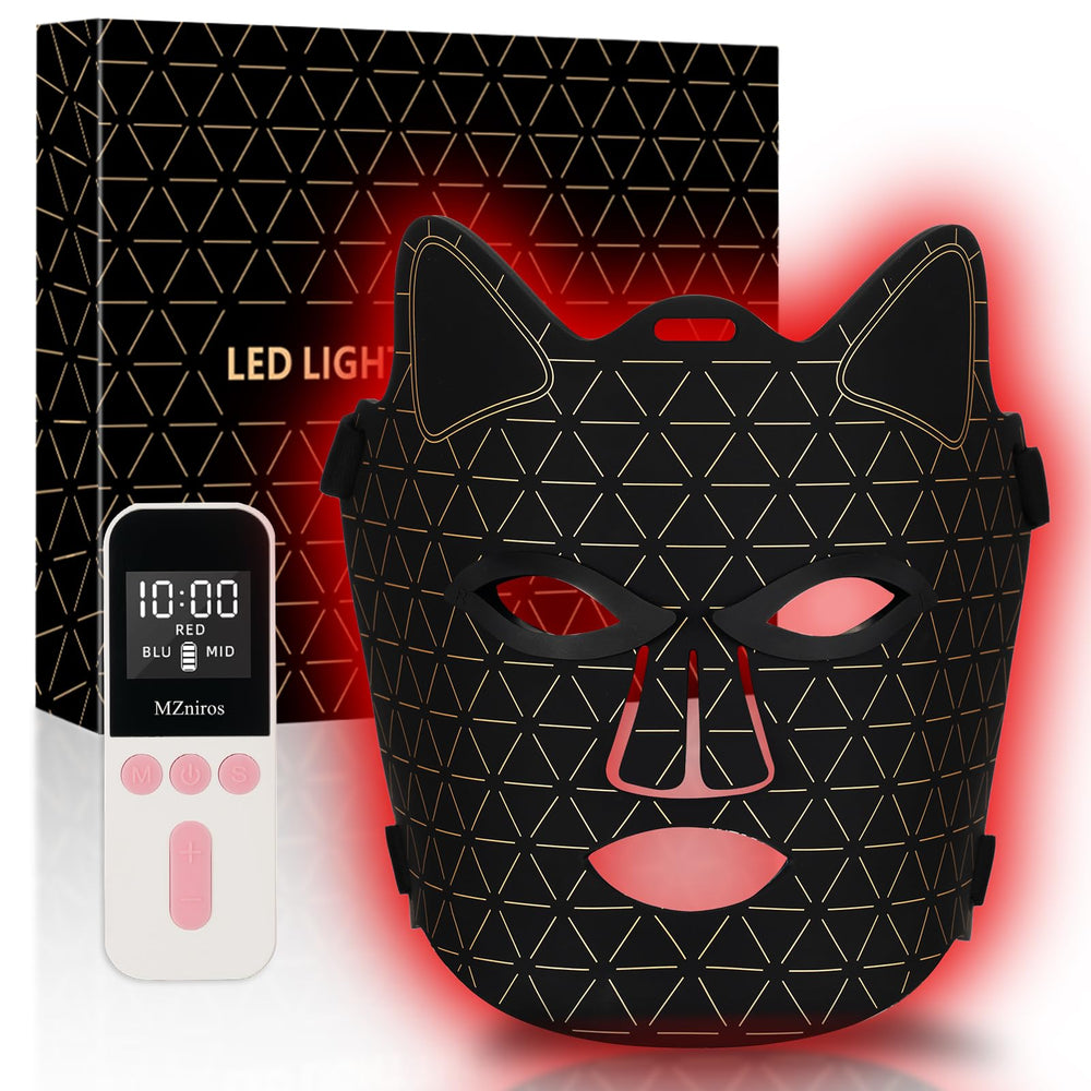 MZniros red light mask front view for at-home skincare routine
