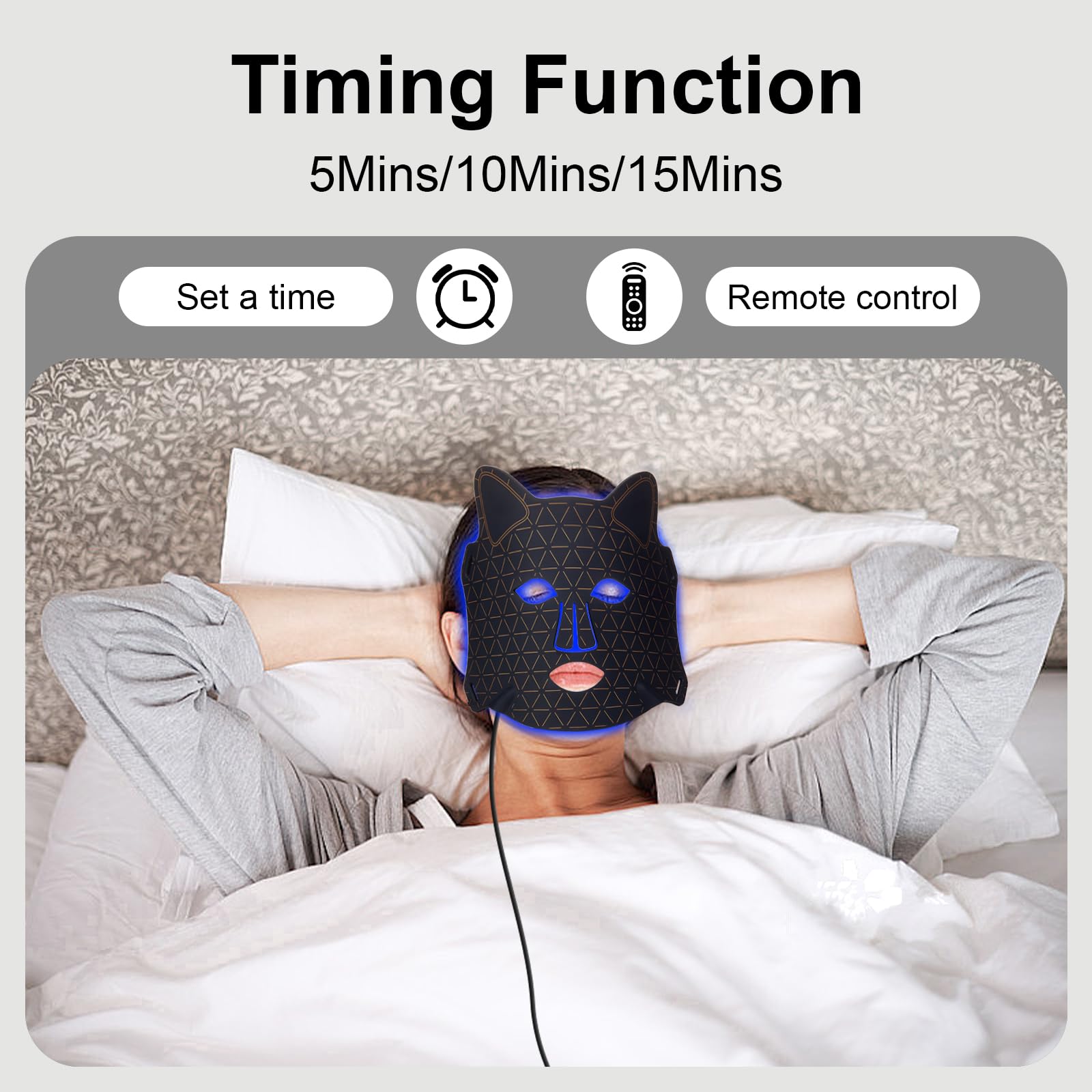 MZniros silicone mask with eye pads for comfortable wear during sessions