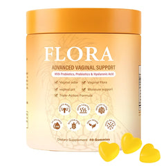 MZXDXZE Flora Plus Gummies bottle for convenient daily vaginal support.