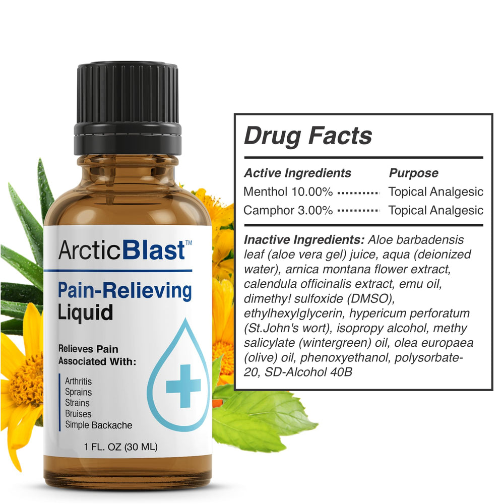 N-Labs Arctic Blast drops application on affected area for fast absorption.