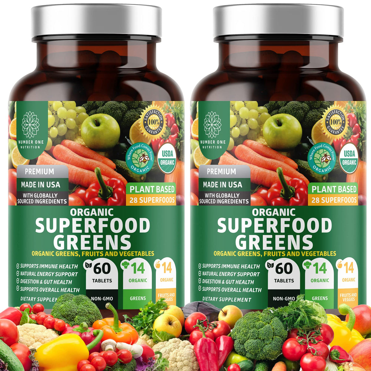 Number One Nutrition N1N premium green superfood bundle bottle boosts convenience and savings