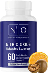 N1O1 Nitric Oxide Lozenges bottle promotes circulatory support for daily use.