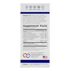 N.O. Beetz label detail showing PEAK ATP and electrolytes for endurance