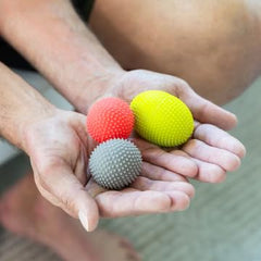 NABOSO texture pattern detail highlighting sensory stimulation for faster hand recovery potential.