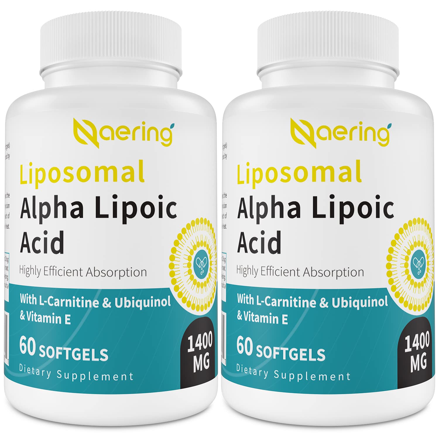 Naering liposomal alpha lipoic acid bottle highlighting high-dose antioxidant support