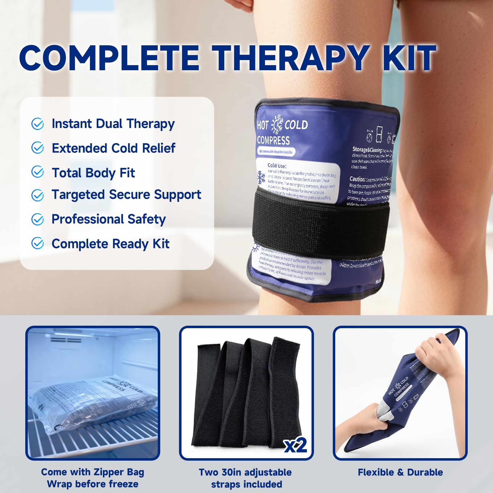 Najudok Gel Soft Ice Pack back panel provides focused cold relief during workouts.