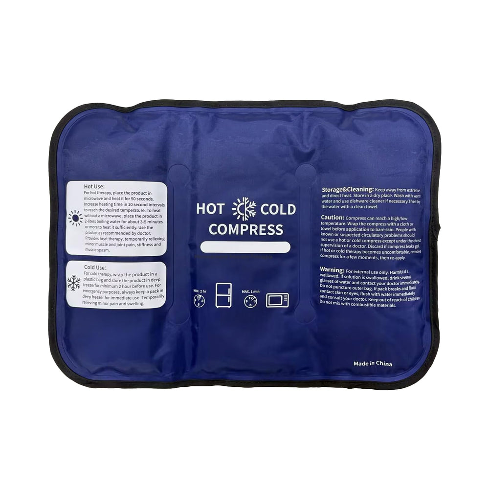 Najudok Gel Soft Ice Pack applied to knee with secure strap for targeted relief.