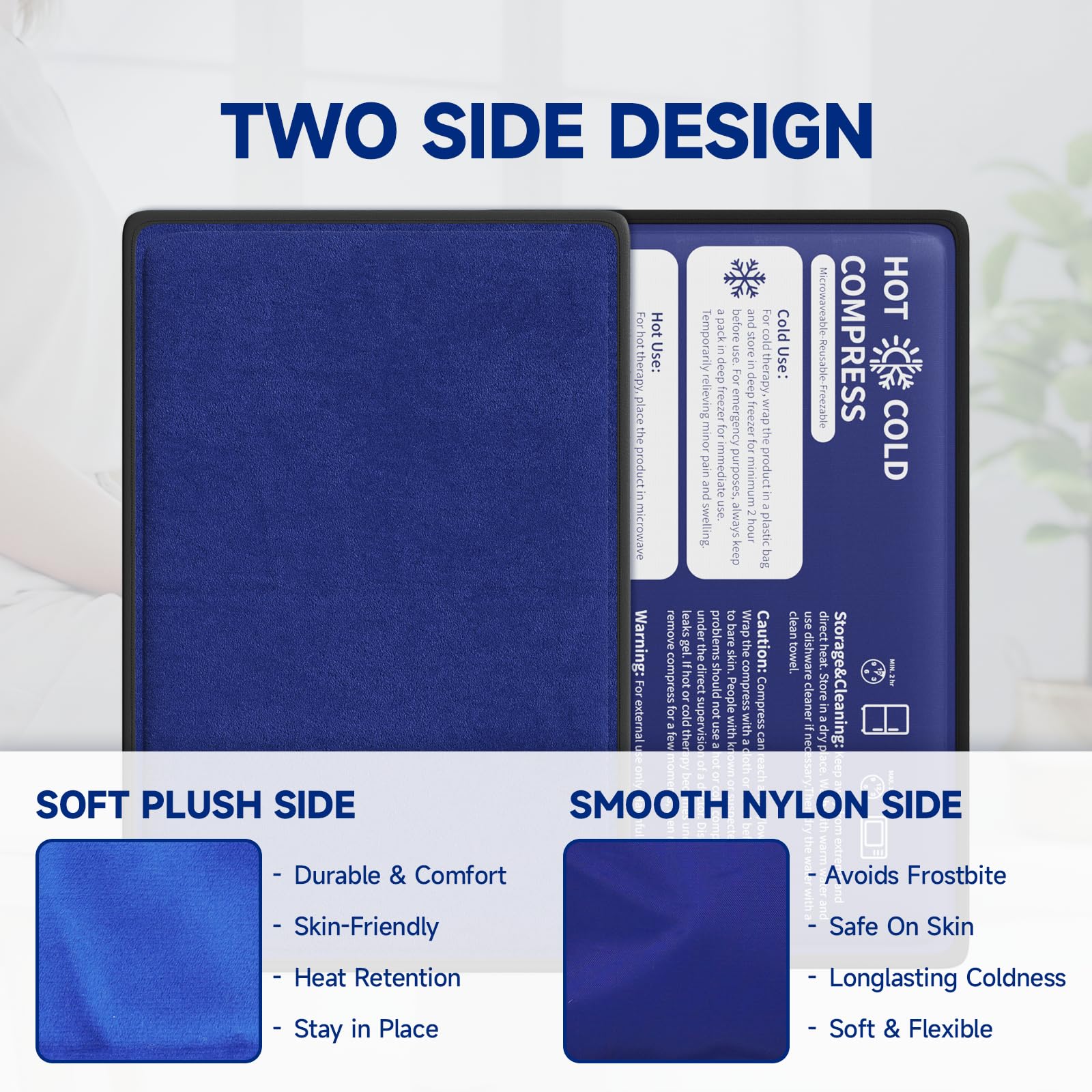 Najudok hot and cold pack includes storage bag for convenient use.