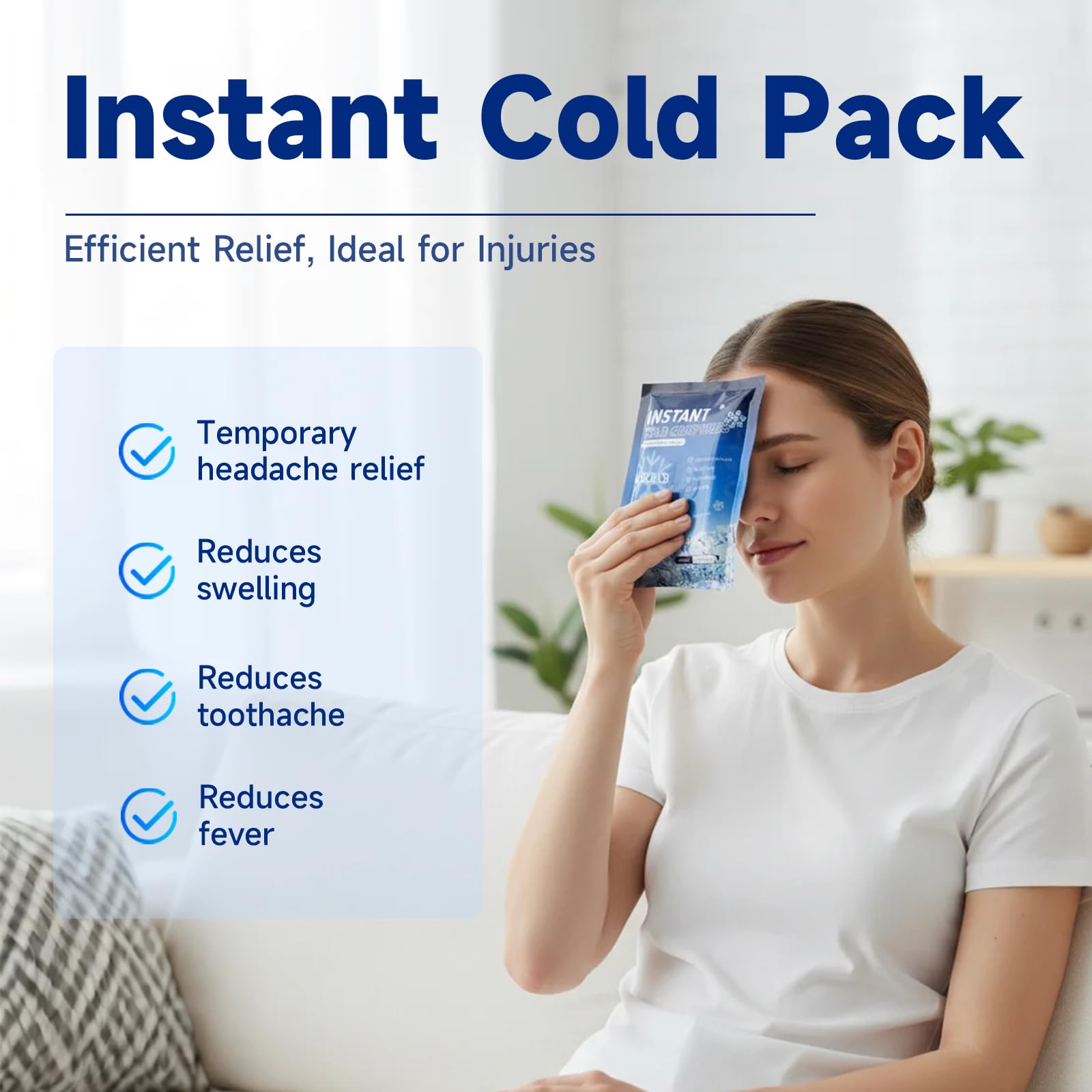 Najudok 100 pack box of disposable ice packs for first aid readiness.
