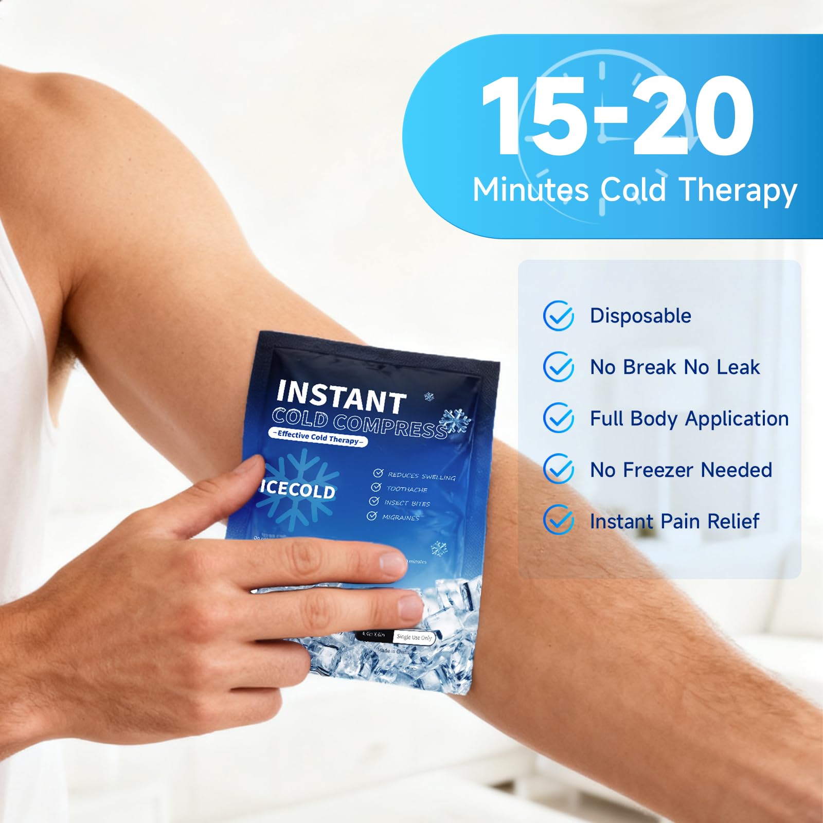 Najudok Ice Pack wrapped in a towel, ready for safe application.