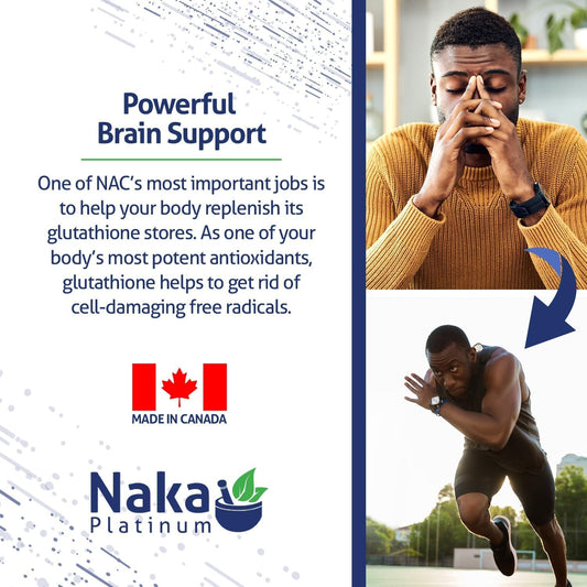 NAKA NAC bottle label showing 600 mg per capsule for clarity