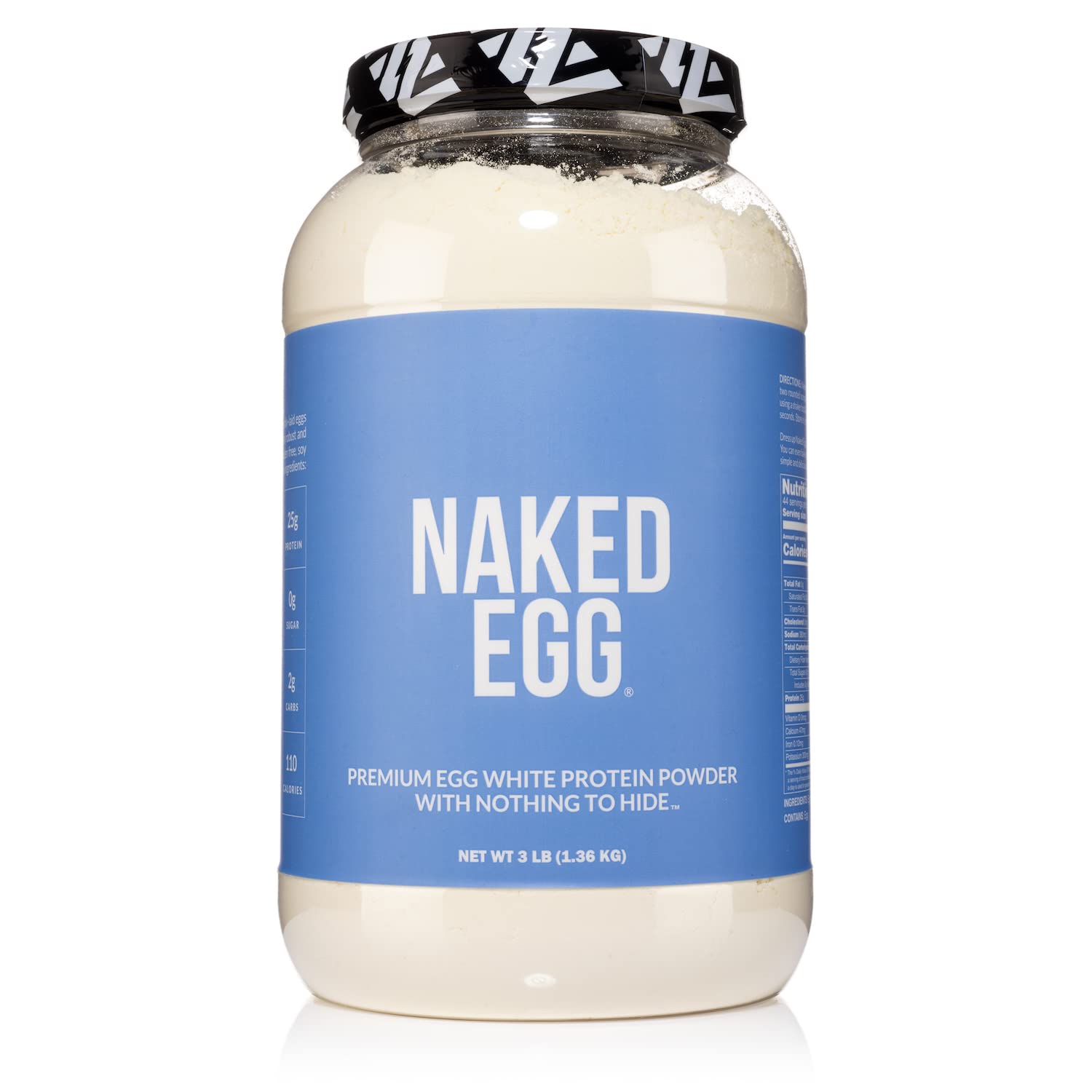 NAKED egg white protein powder bottle for a high-protein shake option