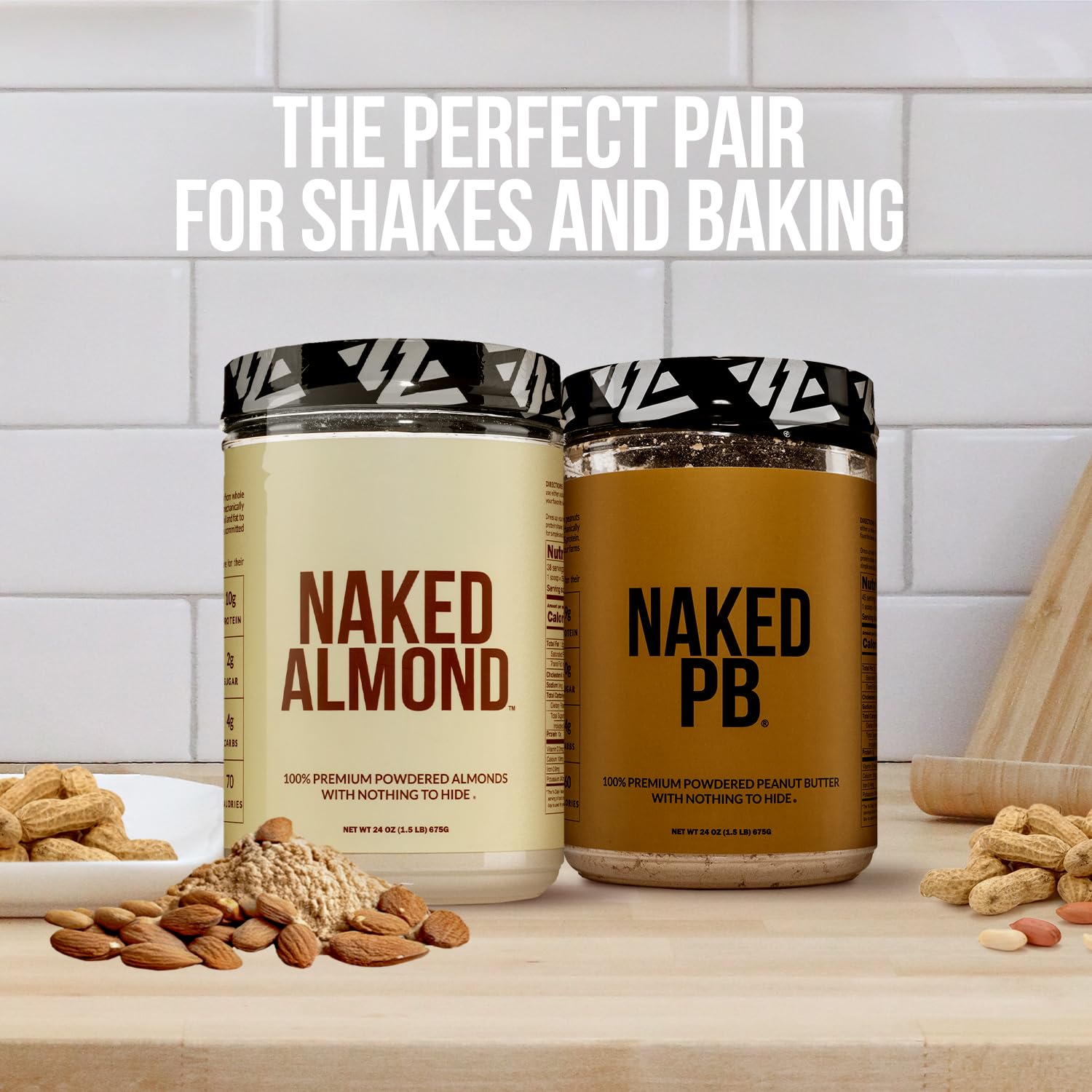 NAKED Almond Powder used in baking bowl for recipes.