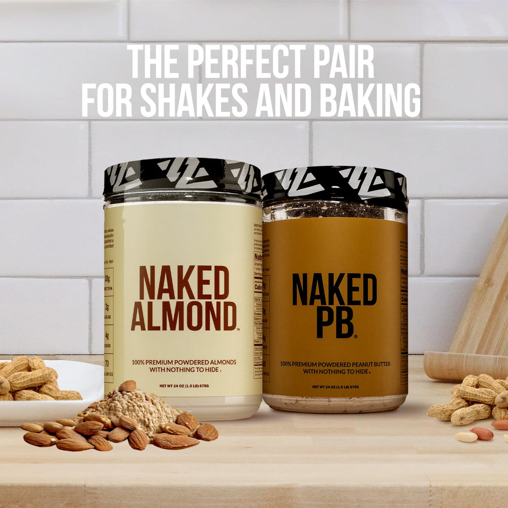 NAKED Almond Powder used in baking bowl for recipes.