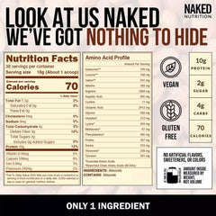 NAKED Almond Protein Powder shake in glass showing easy mixability.