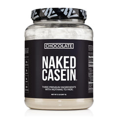 NAKED Casein 2lb tub chocolate – protein-packed, supports steady overnight recovery.