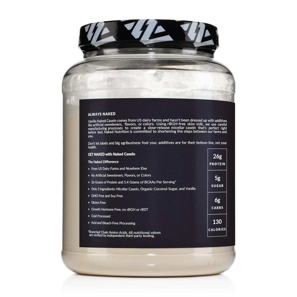 NAKED Casein NSF-certified badge signals safety and quality.