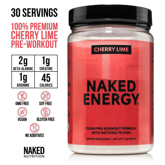 NAKED Cherry Lime Energy scoop lift demonstrates convenient serving.