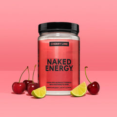 NAKED Cherry Lime Energy shake idea shows post-workout option.
