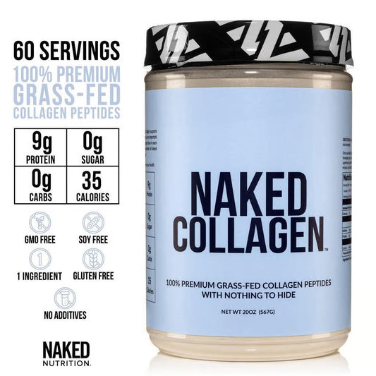 NAKED Collagen Peptides unflavored dissolving into a beverage without altering taste.