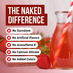 NAKED Creatine Strawberry dissolves in glass for a smooth mix