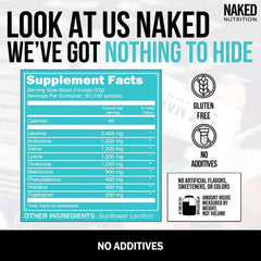 NAKED EAAs measuring scoop ready to portion before training.