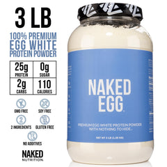 NAKED egg white protein powder ingredients list highlights two simple components