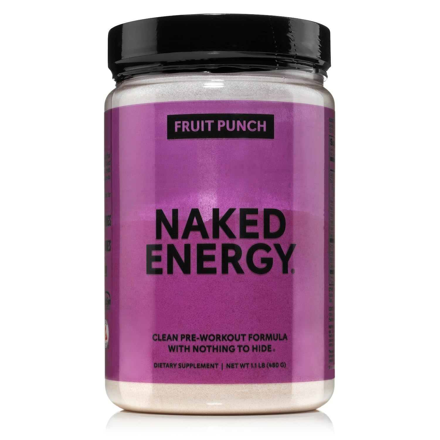 NAKED Fruit Punch Energy bottle pouring for clean pre-workout energy