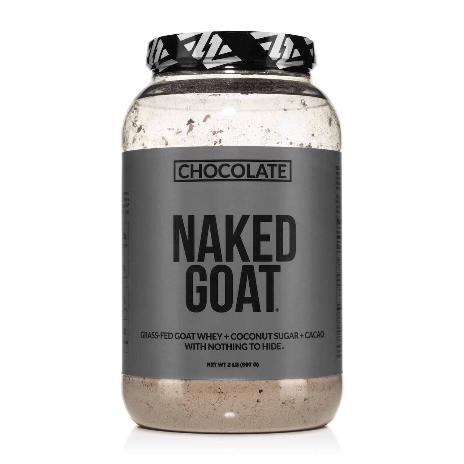 NAKED Goat Chocolate Protein Powder ingredients show clean protein from goat whey